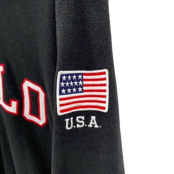 USA American Flag POLO Ralph Lauren Zip Fleece Sweatshirt Men's XXL - Picture 4 of 9